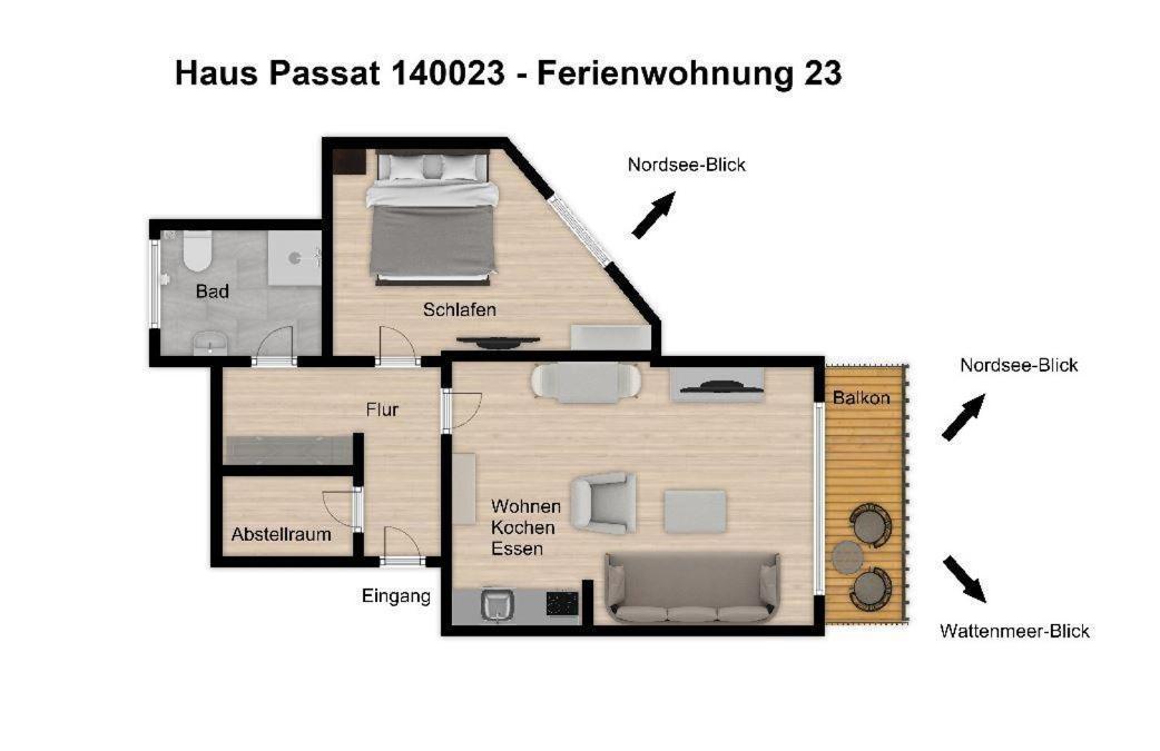 Haus Passat Ferienwohnung 23 Wangerooge Exterior foto